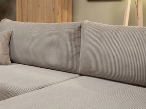 Γωνιακός καναπές Floryn-Καφέ Ανοιχτό