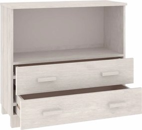 vidaXL Ντουλάπι HAMAR Λευκό 85 x 35 x 80 εκ. από Μασίφ Ξύλο Πεύκου