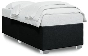 Σκελετός Κρεβατιού Χωρίς Στρώμα Μαύρο 90x190 εκ. Υφασμάτινο