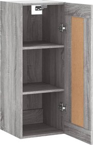 vidaXL Ντουλάπι Τοίχου Γκρι Sonoma 34,5 x 34 x 90 εκ. Επεξεργ. Ξύλο