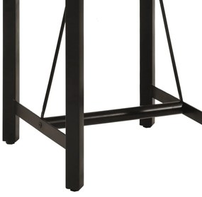 vidaXL Τραπέζι Μπαρ 55x55x107 εκ. από Μασίφ Ξύλο Μάνγκο &amp; Σίδηρο
