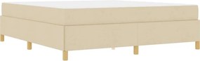 vidaXL Σκελετός Κρεβατιού με στρώμα Κρεμ 180 x 200 cm ύφασμα