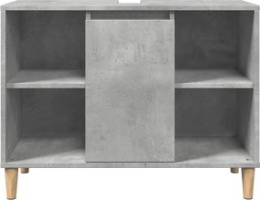 vidaXL Ντουλάπι Μπάνιου Γκρι Σκυροδέματος 80x33x60 εκ. Επεξ. Ξύλο