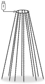 vidaXL Λαμπάκια Δέντρου 500 LED Εσωτ./Εξωτ. Χώρου Πολύχρωμα 500 εκ.