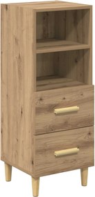vidaXL Πλαϊνό γραφείο με συρτάρι artisan δρυς 34 x 34.5 x 90 εκ