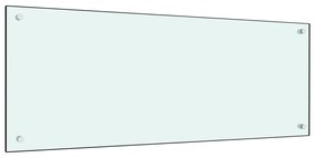 vidaXL Πλάτη Κουζίνας Λευκή 100 x 40 εκ. από Ψημένο Γυαλί