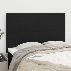 vidaXL Κεφαλάρι Μαύρο 144x5x118/128 εκ. Ύφασμα
