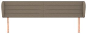 Κεφαλάρι με Πτερύγια Taupe 183x23x78/88 εκ. Υφασμάτινο - Μπεζ-Γκρι