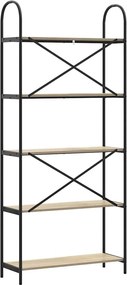 vidaXL Ράφι Βιβλίων Δρύς Sonoma 80 x 30 x 183 εκ Επεξεργασμένο ξύλο
