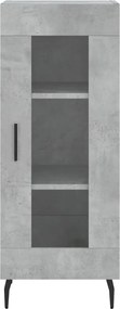 vidaXL Ντουλάπι Γκρι Σκυροδέματος 34,5x34x180 εκ. Επεξεργασμένο Ξύλο