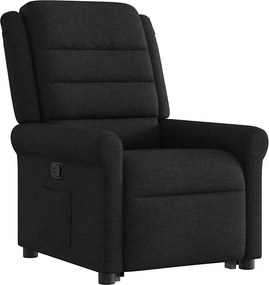 vidaXL Πολυθρόνα Ανακλινόμενη με Ανύψωση Μαύρη Υφασμάτινη