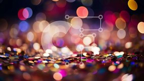 Intra Συλλεκτικό Ξύλινο Παζλ Plywood 4mm - Πολύχρωμο φόντο κομφετί για εκδηλώσεις και πάρτι Σε Ξύλινο Κουτί - Διαστάσεις Puzzle: 10x10 cm – 25 κομμάτια