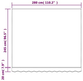 Τεντόπανο Ανταλλακτικό Ριγέ Πολύχρωμο 3x2,5 μ. - Πολύχρωμο