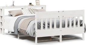 vidaXL Σκελετός Κρεβ. Χωρίς Στρώμα Λευκό 120x200 εκ Μασίφ Πεύκο