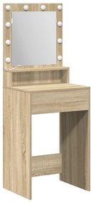 vidaXL Τραπέζι Μεταποίησης με Φωτισμό LED σε Sonoma Oak, 50x41x135 εκ.