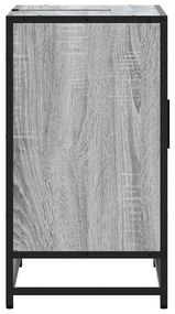 vidaXL Ντουλάπι νιπτήρα μπάνιου γκρι Sonoma 65x33x60 cm
