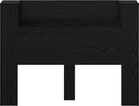 vidaXL Κεφαλάρι Ντουλάπι με LED Μαύρη Δρυς 140 x 16,5 x 103,5 cm