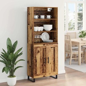 vidaXL Highboard 2 pcs Παλιό ξύλο Επεξεργασμένο ξύλο