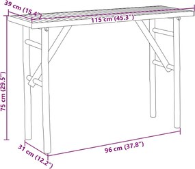 vidaXL Τραπέζι Κονσόλα 115 x 39 x 75 εκ. από Μπαμπού