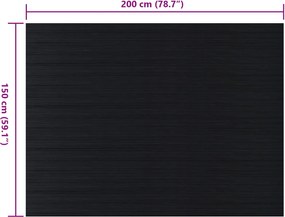 vidaXL Μάτ δαπέδου Μαύρο 1,5 x 2 m Λάστιχο