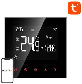 Avatto Έξυπνος Θερμοστάτης Λέβητα ZWT100 3A Zigbee Tuya (Μαύρο)