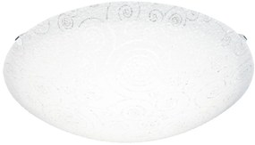 Φωτιστικό Οροφής Led Riconto 93536 White Eglo Μέταλλο,Γυαλί