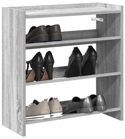 Ράφι παπουτσιών vidaXL Γκρι Sonoma 60x25x62 cm Κατασκευασμένο ξύλο