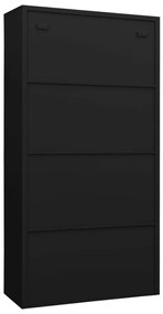 vidaXL Φοριαμός Μαύρος 90 x 40 x 180 εκ. Ατσάλινος