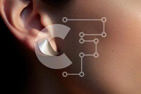 Intra Συλλεκτικό Ξύλινο Παζλ Plywood 4mm - Ασημένια σκουλαρίκια στο γυναικείο αυτί Σε Ξύλινο Κουτί - Διαστάσεις Puzzle: 10x10 cm – 25 κομμάτια