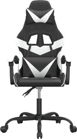 vidaXL Καρέκλα Gaming Μαύρο/Λευκό από Συνθετικό Δέρμα