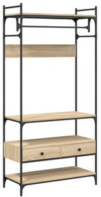 vidaXL Ντουλάπα με Συρτάρια Sonoma Δρυς 89x39x184,5 εκ. Επεξ. Ξύλο
