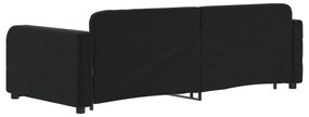 vidaXL Καναπές Κρεβάτι Συρόμενος Μαύρος 90 x 200 εκ. Βελούδινος