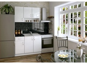 Σύνθεση Κουζίνας 2.40μ μήκος 2,17μ ύψος, 0,60μ βάθος, Λευκή, Luxury 120, Genomax Genom1210000302