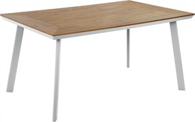 ΤΡΑΠΕΖΙ ΑΛΟΥΜΙΝΙΟΥ TABER ΜΕ POLYWOOD HM5132.11 ΛΕΥΚΟ 160x92x72Υ