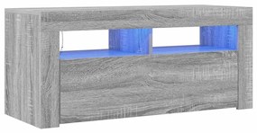 vidaXL Έπιπλο Τηλεόρασης με LED Γκρι Sonoma 90x35x40 εκ.