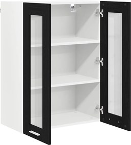 vidaXL Κρεμαστό ντουλάπι Μαύρη Οξυά 60 x 31 x 80 εκ.