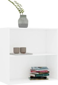 vidaXL Βιβλιοθήκη με 2 Ράφια Λευκή 80x30x76,5 εκ. από Επεξ. Ξύλο