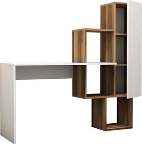 Γραφείο Καρυδί / Λευκό ACELYA 145x45x74,8