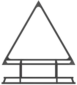 Ράφι για καυσόξυλα Μαύρο 80x25x90 εκ. Ατσάλι ψυχρής έλασης - Μαύρο
