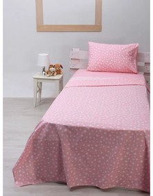 Σετ Σεντόνια cotton feelings 22 Pink Μονό (165x270)