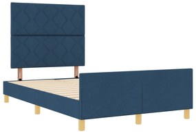 vidaXL Κρεβάτι  Μπλε 120x200 εκ. Υφάσματα
