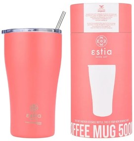 ESTIA ΘΕΡΜΟΣ COFFEE MUG SAVE THE AEGEAN 500ml FUSION CORAL