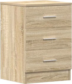 vidaXL Κομοδίνα 2 τεμ. Χρώμα Sonoma Δρυς 38x35x56 εκ. από Επεξ. Ξύλο