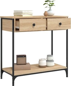 vidaXL Τραπέζι Κονσόλα Sonoma Δρυς 75x34,5x75 εκ. Επεξεργασμένο Ξύλο