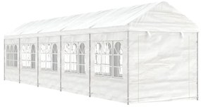 vidaXL Κιόσκι με Τέντα Λευκό 11,15 x 2,28 x 2,69 μ. από Πολυαιθυλένιο
