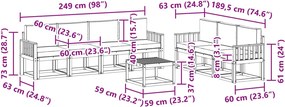 vidaXL Σειρά Καναπέ Εξωτερικού 7 pcs