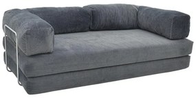 2-seater Perdian velvet in grey color 200x100x65 εκ.