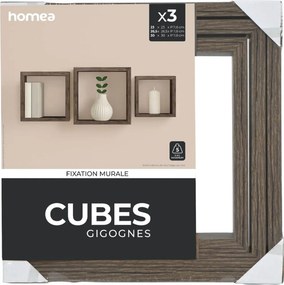 ΡΑΦΙΈΡΕΣ/ΡΆΦΙΑ ΤΟΊΧΟΥ SET OF 3 NESTED CUBES MDF 23/26,5/30CM NOYER 6RAN7