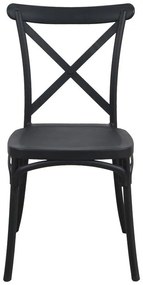 Καρέκλα Crossie pp σε μαύρη απόχρωση 38x46.5x82εκ 38x46.5x82 εκ.