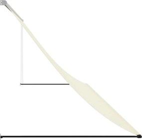 vidaXL Τέντα Συρόμενη Κρεμ 400 x 150 εκ. από Ύφασμα και Ατσάλι